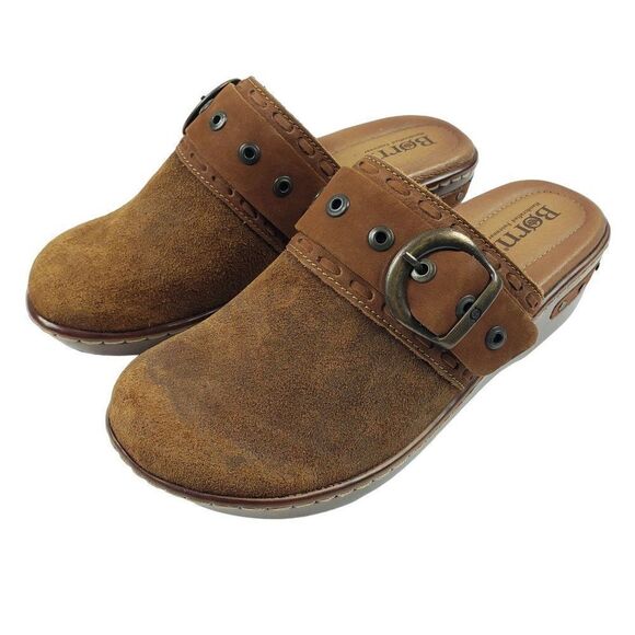 Born Women's Size 7 Banyan Brown Slip On Leather Clogs Shoes Sandals NWOB - Picture 1 of 8